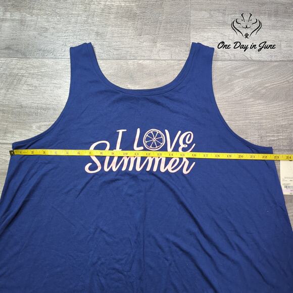 St. John's Bay I Love Summer Tank Top Size 0X - Picture 3 of 5